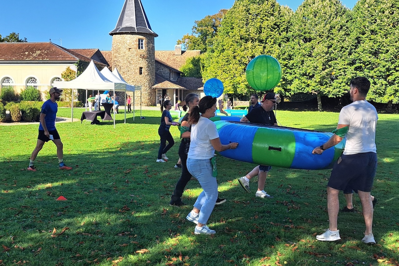 Course de Trampoball