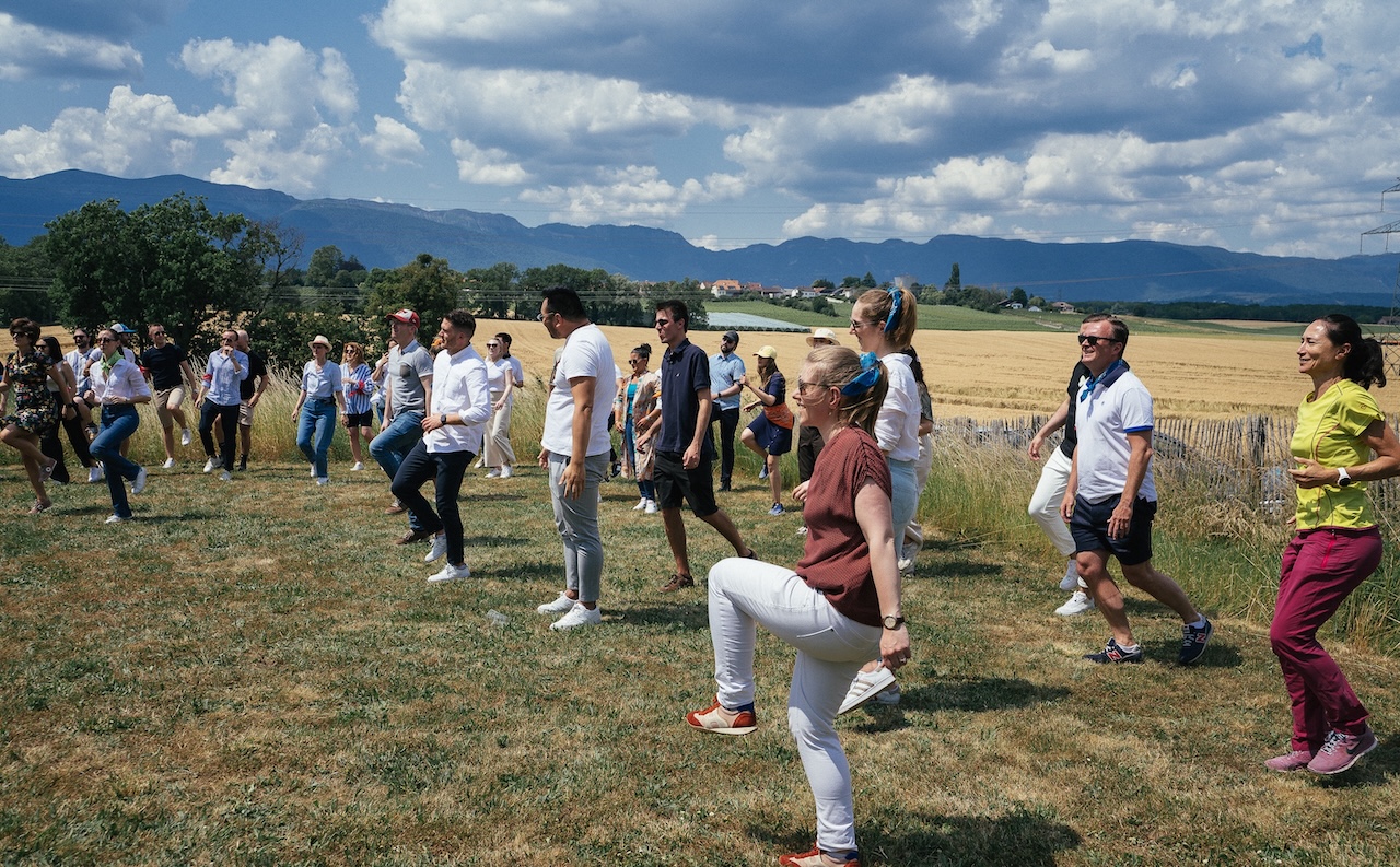 Échauffement collectif - Olympiades Chambéry Savoie